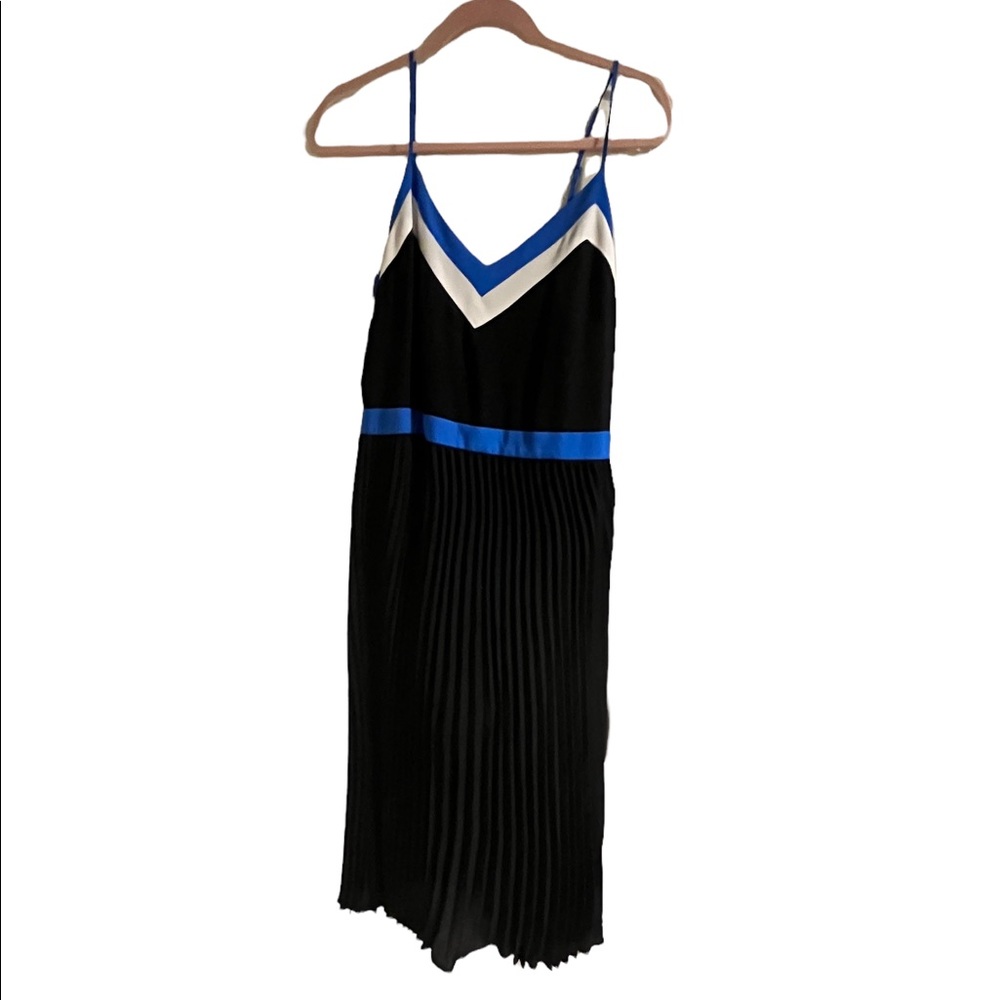 Banana Republic spaghetti strap summer dress with pleated skirt